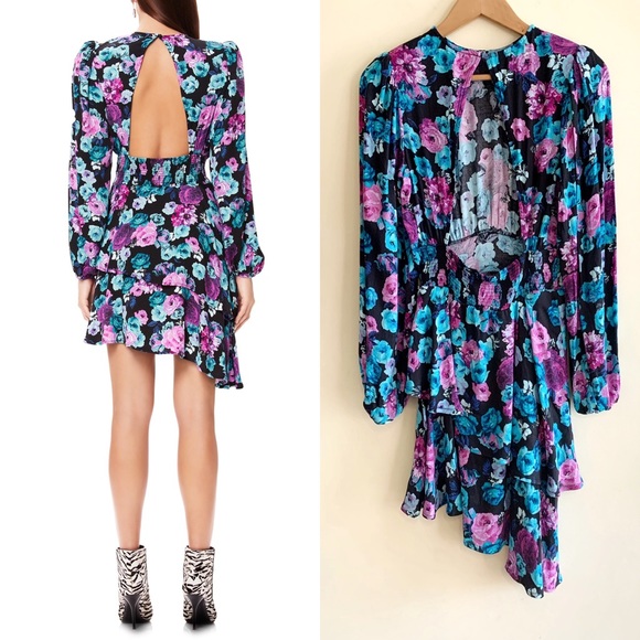 NWT AFRM Parker Ruffle Back Cutout Floral Dress - Picture 2 of 7